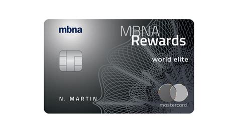 MBNA credit cards list